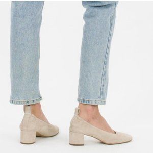 Everlane Day Heel in Natural Suede